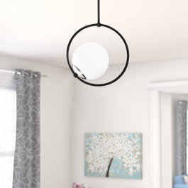 Opviq Dolunay - 3901 Lámpara de araña Blanco y Negro